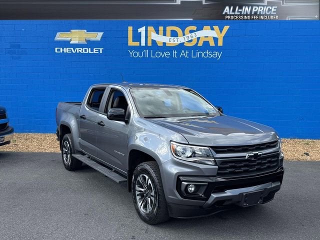 2022 Chevrolet Colorado Z71 in Satin Steel Metallic — front three-quarter view