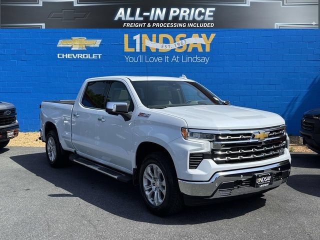 2026 Chevrolet Silverado 1500 LTZ in Polar White Tricoat — front three-quarter view