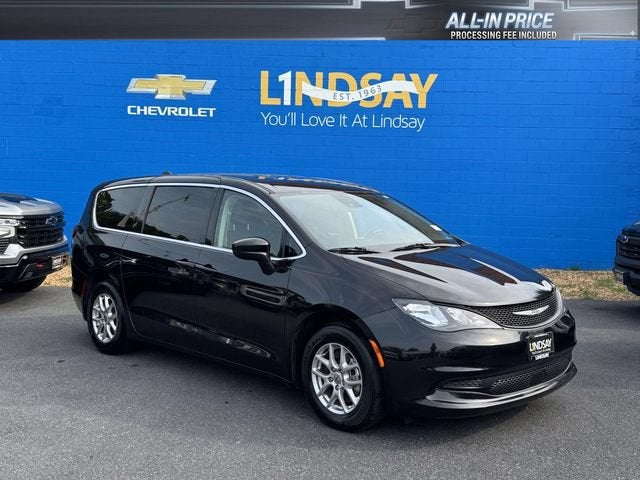 2023 Chrysler Voyager LX in Black — front three-quarter view