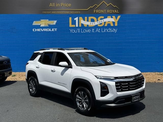 2026 Chevrolet Equinox LT in Summit White — front three-quarter view